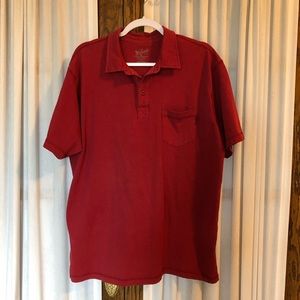 Woolrich Crimson Red Short Sleeve Polo
